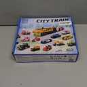 16 Pack Building Blocks Party Favors for Kids, Lego-Compatible 2 in 1 710pcs Building Kits Mini City Vehicles Include Police Car & Train, Christmas Toy Gifts Goodie Bag Filler Stuffers for Boys Girls