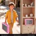 Toy Storage Case Compatible with Disney Doorables Collectible Mini Figures.Toys Display Bag with 2 Layers of Foam with Pre-Cut Grooves.Holds 90 Mini Figures.(Case Only) (Pink)