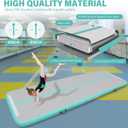 AKSPORT Gymnastics Air Mat Tumble Track Tumbling Mat Inflatable Floor Mats with Air Pump for Home Use/Tumble/Gym/Training/Cheerleading/Parkour/Beach/Park/Water