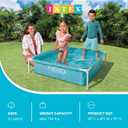 Intex 4 Foot x 12 Inch Miniature Durable Vinyl Outdoor Above Ground Frame Kiddie Swimming and Teaching Baby Pool for Ages 3 and Up, Blue