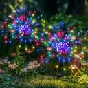 PEVOROS Garden Decor Solar Lights Outdoor,120LED Waterproof Colorful Solar Fairy Garden Lights for Outdoor Decoration,Yard, Patio, Porch,Flower Pot, Pathway, Christmas (2Pack)