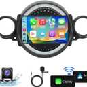 Android 13 Car Stereo Radio for Mini Cooper R56 2007-2014 with Wireless CarPlay/Android Auto, 2+32G, Support DSP Navi/Bluetooth/WiFi/FM/MIC, 9 Inch Touchscreen Radio with AHD Backup Camera
