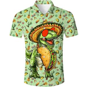 RAISEVERN Mens Hawaiian Shirt Casual Button Down Short Sleeve Tropical Beach Dress Shirt for Summer Holiday (Large, Multicoloured 79)