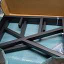 Table Legs-28inches Height 20inches Wide Furniture Desk Bench Dining Legs Adjustment Feet Pads K Shape Black Metal Table Legs Set of 2