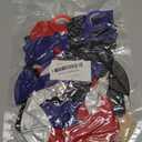 50pcs 12 Inch Black Red and Blue Balloons, Red Blue Silver Balloons Red Blue Balloon Black Red Blue Confetti Silver Latex Balloons for Birthday Baby Shower Graduation Party Decorations