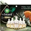 Air Wick Plug in Scented Oil Refill, 5ct, White Sage & Mahogany, Air Freshener, Essential Oils (0.68 Fl Oz (Pack of 5)