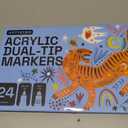 ARTISTRO 24 Rock Acrylic Paint Markers - Rock Painting Kit for Arts & Crafts - Dual Tip Acrylic Paint Pens