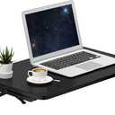 TEAMIX Wall Mounted Folding Table, Black Floating Desk for Small Spaces Laundry Shelf with Heavy Duty Brackets Floating Desk for Garage, Utility Room, Kitchen, Laundry Room