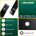 Mulching Mower Blade Compatible with Ryo bi 20 Inch Lawn Mower, Replaces for 635373 33120BDB and 514061-49 (2 Pack)