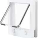 Indoor Cat Door Small Pet With 4-Way Locking, Weatherproof Interior And Exterior | Ideal For Cats, Dogs, Kittens, Puppies, Pets Home Access Safety, Dog Door, Weather-Resistant Perfect Other Pets (M)