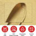 Amgo Heavy Duty 16' x 18' Beige Sun Shade Rectangle Pro Ring Shade Sail, 260 GSM Commercial Grade UPF50 Sunshade, Reinforced Corners & Edges - (We Make Custom Size)