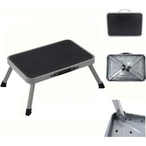 Folding Step Stool Caravan Motorhome Caravan Motorhome 150kg Heavy Duty Steel Step Stool with Non Slip Rubber Feet