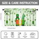 St Patricks Day Kitchen Curtains Green Shamrock 24 Inch Tier Set 2 Piece Irish Clover Short Curtains Windows for Rod Pocket Cafe Living Room Over Sink Bedroom Holiday Drapes Decor