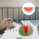 STOBOK Watermelon Notebook 5-Pack Portable Daily Planner Notepad with Tear-Off Pages for to-do Lists Schedule and Academic Use