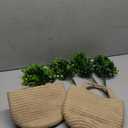 Dahey 2 Pack Wall Hanging Rope Basket with Artificial Eucalyptus Farmhouse Decor, Jute Woven Storage Organizer Flower Plants Basket Set Rustic Wall Decor for Porch Living Room Bedroom Entryway,Brown