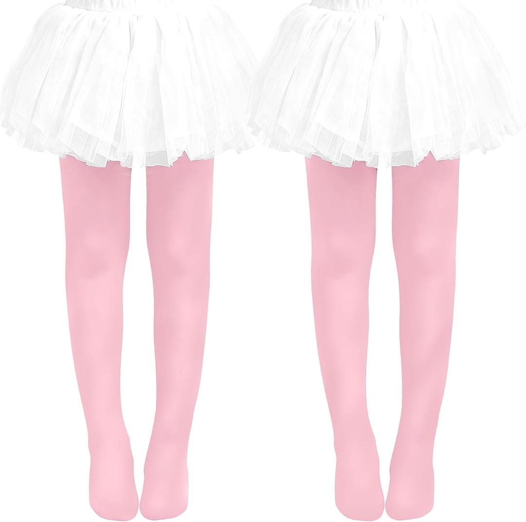 Carnavalife Pantyhose for Girls in Colors and Sizes, Stretchy, Soft and Comfortable, Ideal for School, Events (Pink)
