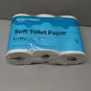 Amazon Basics 2-Ply Soft Toilet Paper, 6 Rolls, 350 Sheets per Roll, Equivalent to 37 Regular Rolls, Septic Safe