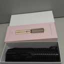 Cordless Curling Iron Rechargeable, Wireless Travel Hair Curler Straightener Brush with 4 Temp 320-430F & Auto Shut-Off, Curling Iron Tool Portable Curling Wand for Medium to Long Hair (Black)