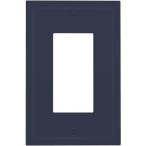 Dark Navy Blue Outlet Covers Decorator Single Rocker Light Switch Covers Decorative Deep Sea Blue 1 Gang Gfci Wall Plate Cover Electrical Receptacle Switch Plate Cover Plug Faceplate Decor