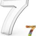 11" Acrylic Number Charcuterie Tray, Fillable Number Charcuterie Box for food, Reusable Serving Cake Candy Dish Display Tray for Birthday Anniversary Party Decoration (Number 7)