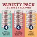 Natural Balance Ultra Protein Wet Cat Food Pate with Protein-Rich Organs for Cats, Variety Pack Recipes, Pate Cat Food with High Protein - 2.8oz. Case of 12