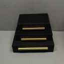 Black Shagreen Box Faux Leather Set Of 3 Pcs Storage Decorative Boxes,Modern Stacking Decorative Boxes with Lids For Home Decor Coffee Table Top Storage Jewelry Box Organizer