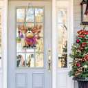 KEYIFA Christmas Diamond Painting Kit, DIY Reindeer Diamond Art for Adults, Diamonds Painting Pendant Special Shaped Rhinestone Window Hanging Ornaments Home Garden Wall Door Decoration, 20cm Width