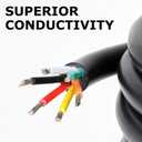 16 Gauge 6 Conductor Electrical Wire, 50FT 18AWG PVC Thermostat Wire, Low Voltage Landscape Wire, Flexible Cord for LED Lighting Strips Automotive Garden Bell Speaker