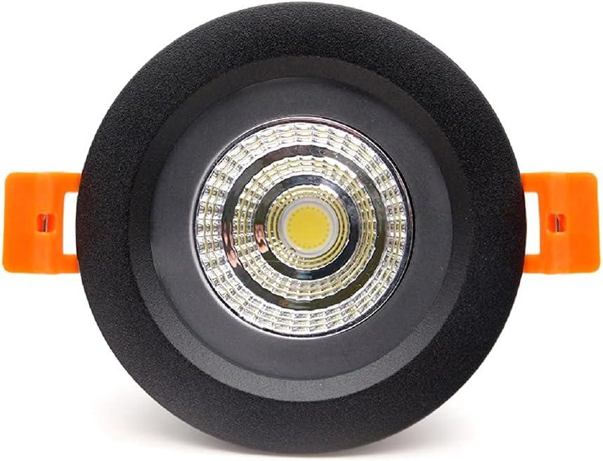 3.5inch 9w LED Recessed Ceiling Light Slim Aluminium Panel, Anti Rust Fixture Downlight Shower Spotlight IP65 Waterproof for Wet Location Indoor & Outdoor Natural light/4000k-Black Body (9W NATURAL LIGHT)