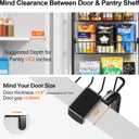 Delamu Over The Door Pantry Organizer, 8-Tier Pantry Door Organizers and Storage, Metal Hanging Spice Rack, Seasoning Organizer, Door Organizer for Home Kitchen Bathroom, Black
