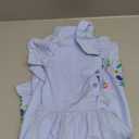Girls Cotton Long Sleeve Casual Cartoon Appliques Striped Jersey Dresses 6Y