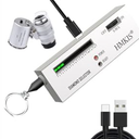HMKIS Diamond Tester Pen, Professional Jewelry Diamond Tester with 60X Jewelry Loupe Magnifier, Diamond Selector for Novice and Expert (Non-Rechargeable) (Gray)