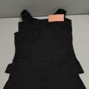 EUYZOU Women's Tummy Control Shapewear Tank Tops Seamless Square Neck Compression Tops Slimming Body Shaper Camisole (Medium, Black 2pk)