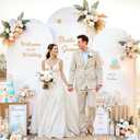 White Arch Covers 3 Set - 4FT, 5FT, 6FT White Arch Backdrop Cover Spandex Wedding Arch Stand Covers for Bridal Shower Wedding Baby Shower Birthday Party Ceremony Banquet Photo Background Decorations