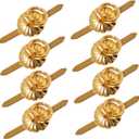 VOSAREA 1/6 Scale Miniature Drawer Pulls Vintage Ring Handles for Doll House Furniture Accessories 8 Pack Tiny Cabinet Knobs for DIY Mini Furniture Decoration