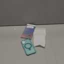 Magnetic Compatible with iPhone 16 Case with Stand [Military Grade Drop Tested][Compatible with Magnet] Ring Translucent Slim Hard Back Soft Edge, Teal Green