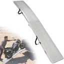 Ruedamann 7FT Folding Aluminum Ramp, Portable Ramp, 11" Loading Ramps for Motorcycle, 750 Lbs Capacity for Bike Ramps, ATVs, E-Scooter, Indoor Storage, 1PC