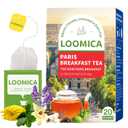 LOOMICA Paris Breakfast Black Tea Bags, 20 Ct, Lavender Bergamot Vanilla | Rich & Smooth, Flavored Black Tea, Morning & Afternoon Tea, Full-bodied; Individually wrapped, Hot or iced, Home & office (EXP 05/08/28)