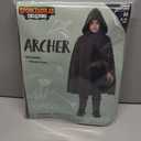Spooktacular Creations Halloween Child Boy Green Hooded Archer Cape, Kids Medieval Wizard Outfit for Cosplay Themed Parties (Medium(8-10 yrs))
