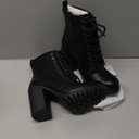 DREAM PAIRS Women's Combat Ankle Boots Chunky Heel Lace up Fashion Heeled Booties 6.5