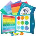 2026 New Magnetic Fraction Demonstration Book, Magnetic Fraction Tiles & Fraction Circles Set, Fraction Magnets for Teaching, A Hands-On Visual Fraction Learning Set