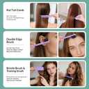 Curl Defining Brush, Curly Hair Brush Products for Effortlessly Detangling Shaping and Styling Women's Men's Curls on All Wet or Dry Hair Types, Reduces Frizz (Purple 1PC)