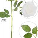 LVEFIT Artificial Rose Flower White Flowers White Roses Silk Flowers 12 pcs with Long Stem Silk Roses Bouquet for Wedding Bridal Shower Party Home Decoration