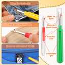 20 PCS Seam Ripper Kit for Sewing, Needle Threader, Thread Snips, Thimble, Tape Measure, Tailors Awl, Large Thread Remover and Small Stitch Ripper Sewing Supplies and Accessories for Craft