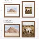 8x10 Picture Frame, Solid Oak Wood 8 x 10 Photo Frame with Mat to 5x7(Openning Size is 4.5x6.5), 10x8 Picture Frames for Wall and Tabletop Display, Natural Oak 8x10 Frame, (Walnut Set of 3)