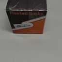 Heated Socks for Men Women, Rechargeable Electric Heated Socks with 4 Heating Levels, Washable Warm Socks for Winter Hunting Outdoor Working Skiing Hiking Cycling Camping Fishing (Black & Stripe Orange)