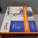 Gym1 Indoor Doorway Gym Set - Sensory Swing & Grip Rings - Adjustable Door Frame Pull-Up Bar for Kids & Adults - Door Frame Jungle Gym with Agility Ladder - 4-Piece, Blue