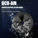 3 3/8" Garbage Disposal Splash Guard Sink Baffle QCB-AM Replacement for InSinkErator Evolution Series, Upgraded Funmit Removable Quiet Collar Drain Plugs, Garbage Disposer Accessories, Black