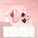 seenda Wireless Trackball Mouse, Ergonomic Bluetooth Rollerball Mouse Rechargeable, 3 Device Connection Optical Mice Adjustable DPI Thumb Control Mice Compatible for PC/Laptop/Windows/Mac - Pink