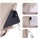 Wandering Nature Sling Bag for Women Lightweight Quilted Crossbody Bag Fits for 11" Tablet with Breathable Back Panel Anti Theft Pocket Padded Strap USB Charge Port, Ideal for Travel, Daily Use (Beige)